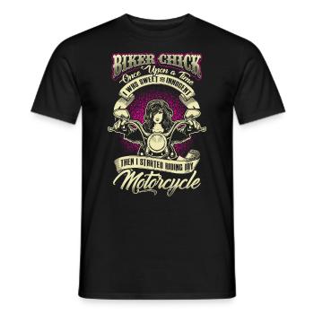Biker Chick - Once Upon A Time - EN - Men's T-Shirt - black - Front - AI Model Male 178 light (178cm)