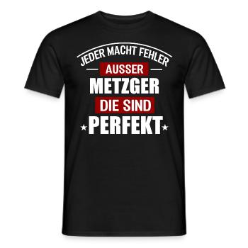 METZGER - Männer T-Shirt - Schwarz - Vorne - AI Model Male 178 light (178cm)