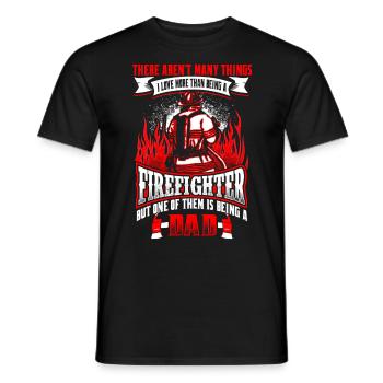 Firefighter Dad - EN - T-shirt homme - noir - Devant - AI Model Male 178 light (178cm)