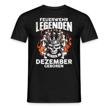 Feu de décembre - anniversaire - - légende - DE - T-shirt homme - noir - Devant - AI Model Male 178 light (178cm)