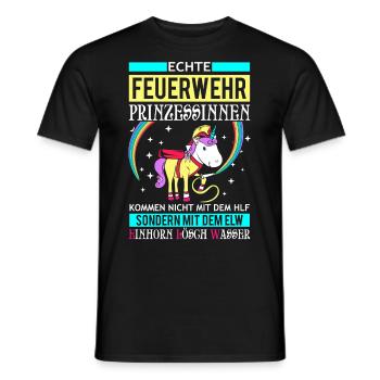 Princesse de feu - Licorne - T-shirt homme - noir - Devant - AI Model Male 178 light (178cm)