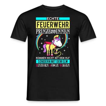 Fire princess - Unicorn delete car - Men's T-Shirt - black - Front - AI Model Male 178 light (178cm)