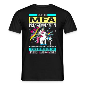 MFA Princess - Unicorn cardio glitter - Men's T-Shirt - black - Front - AI Model Male 178 light (178cm)