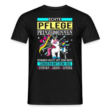 Licorne - soins princesse - T-shirt homme - noir - Devant - AI Model Male 178 light (178cm)
