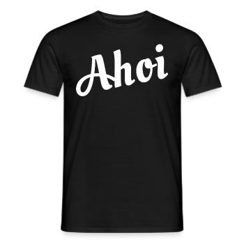 Ahoi - Männer T-Shirt - Schwarz - Vorne - AI Model Male 178 light (178cm)