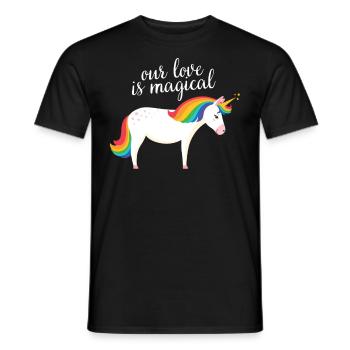 Our Love Is Magical - Men's T-Shirt - black - Front - AI Model Male 178 light (178cm)