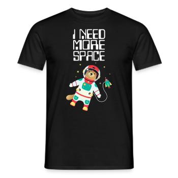 I Need More Space - Otter Illustration - Men's T-Shirt - black - Front - AI Model Male 178 light (178cm)