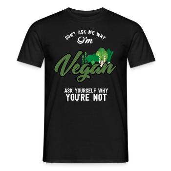 Vegan Vegetarier Geschenk World Vegan Day Essen - Männer T-Shirt - Schwarz - Vorne - AI Model Male 178 light (178cm)