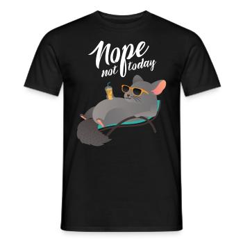 Nope Not Today - Chinchilla Chillin - Men's T-Shirt - black - Front - AI Model Male 178 light (178cm)
