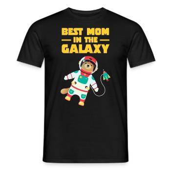 Best Mom In The Galaxy - Otter - Men's T-Shirt - black - Front - AI Model Male 178 light (178cm)
