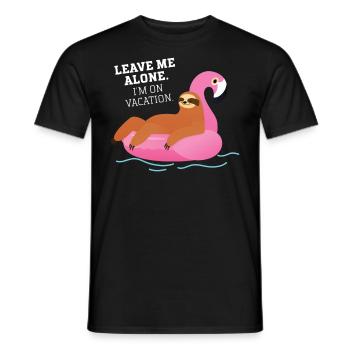Leave Me Alone. I'm On Vacation. - Männer T-Shirt - Schwarz - Vorne - AI Model Male 178 light (178cm)