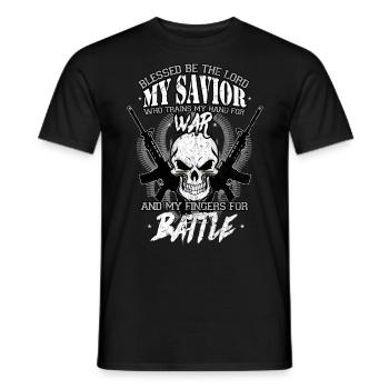 US Army America Patriot soldier gift - Men's T-Shirt - black - Front - AI Model Male 178 light (178cm)
