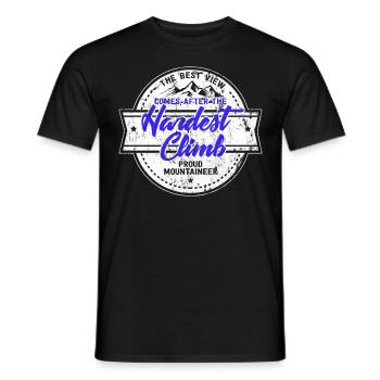 Bergsteigen Bergsteiger Klettern Wandern Geschenk - Männer T-Shirt - Schwarz - Vorne - AI Model Male 178 light (178cm)