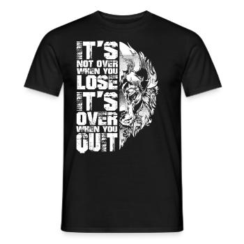 Lion Motivation Saying Giving Up Gift Strength - Men's T-Shirt - black - Front - AI Model Male 178 light (178cm)