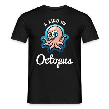 Pieuvre poissons mer poulpe calamar cadeau - T-shirt homme - noir - Devant - AI Model Male 178 light (178cm)
