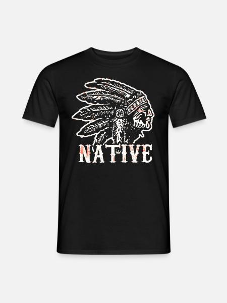 Native American Native History États-Unis - T-shirt homme - noir