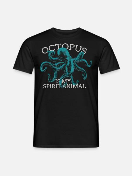 Oktopus Tintenfisch Krake Meerestier Geschenk - Männer T-Shirt - Schwarz