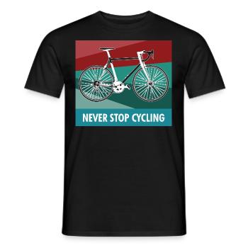 Vélo cycliste vélo vélo roue cadeau - T-shirt homme - noir - Devant - AI Model Male 178 light (178cm)