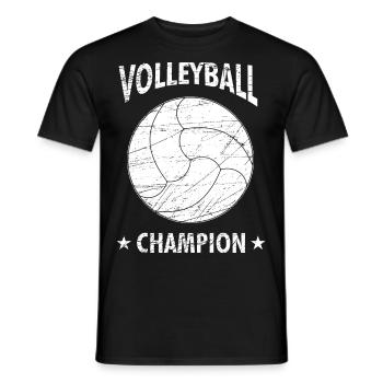 Volleyball Champion Volleyballer Sport Geschenk - Männer T-Shirt - Schwarz - Vorne - AI Model Male 178 light (178cm)