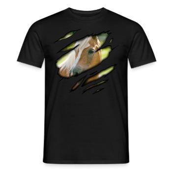 Haflinger in me - Men's T-Shirt - black - Front - AI Model Male 178 light (178cm)