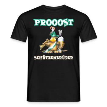 Prost Schützenbrüder - Männer T-Shirt - Schwarz - Vorne - AI Model Male 178 light (178cm)