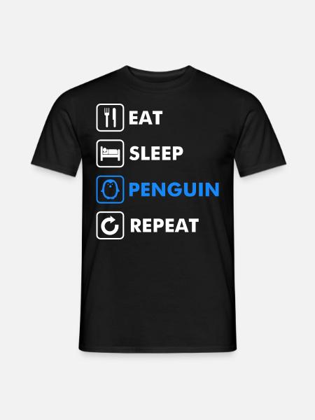 Pinguin - Männer T-Shirt - Schwarz