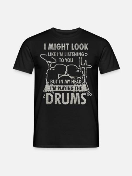 Drummer drummer musician music gift - Men's T-Shirt - black
