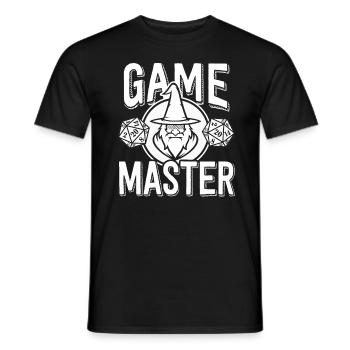 Games Master Role Playing Dice Druid Wizard - Men's T-Shirt - black - Front - AI Model Male 178 light (178cm)