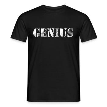 genius - Men's T-Shirt - black - Front - AI Model Male 178 light (178cm)
