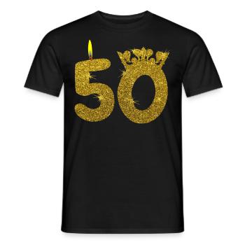 Cadeau d'anniversaire 50 ans 50 ans - T-shirt homme - noir - Devant - AI Model Male 178 light (178cm)