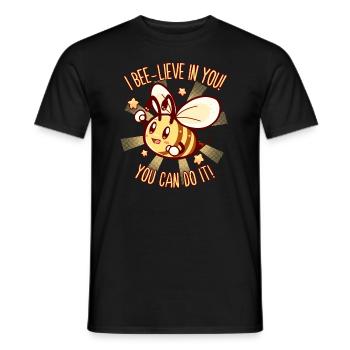 BEIch glaube an dich - ich liege in dir - Männer T-Shirt - Schwarz - Vorne - AI Model Male 178 light (178cm)