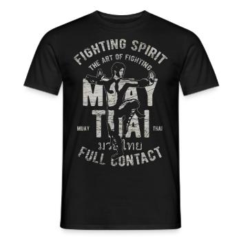 Muay Thai arts martiaux Thai boxe cadeau - T-shirt homme - noir - Devant - AI Model Male 178 light (178cm)