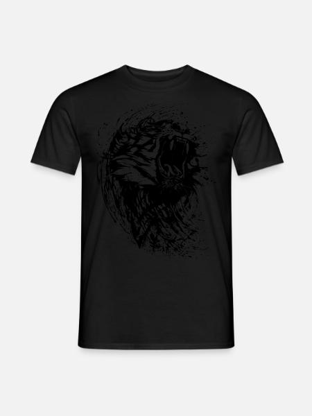 Löwe - Männer T-Shirt - Schwarz