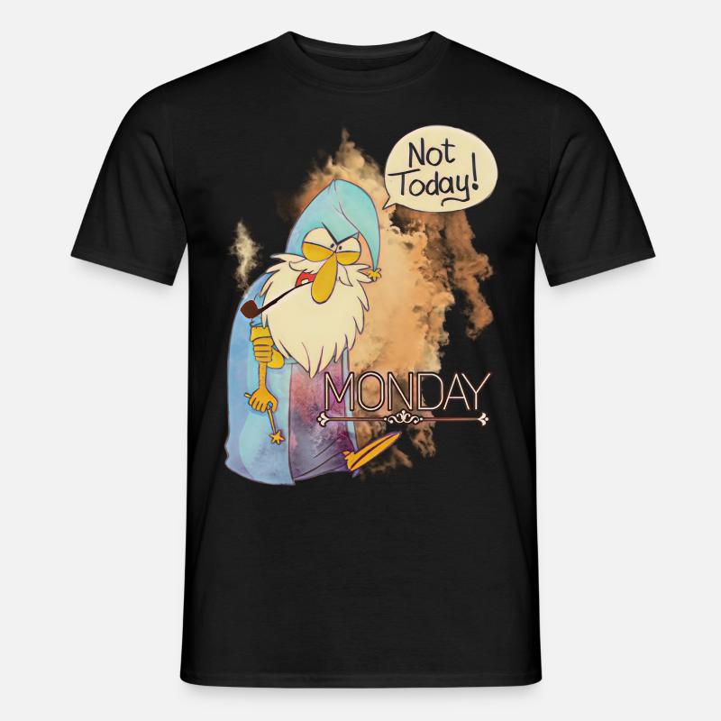 I hate monday not today! Wizard design - Men’s T-shirt - black