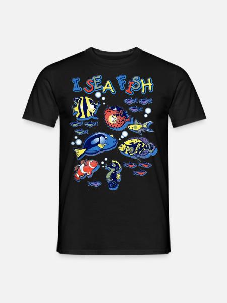 I Sea Fish - Männer T-Shirt - Schwarz