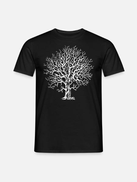 Tree oak forest nature lover branches gift - Men's T-Shirt - black