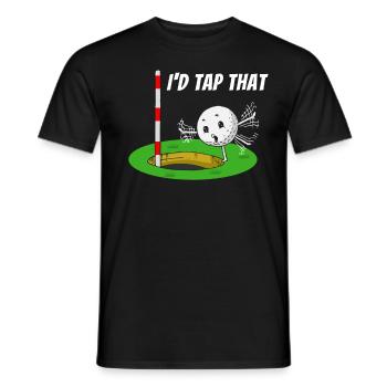 Golf I'd tap that golfer golf player golf ball - Men's T-Shirt - black - Front - AI Model Male 178 light (178cm)