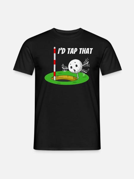 Golf I'd tap that golfer golf player golf ball - Men's T-Shirt - black