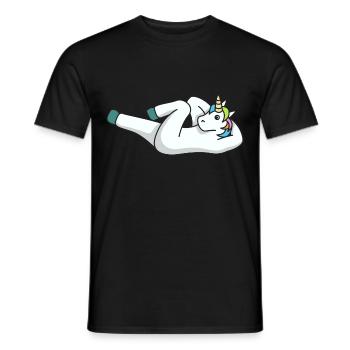Unicorn Training Fitness Cadeau Sport Gym Studio - T-shirt homme - noir - Devant - AI Model Male 178 light (178cm)
