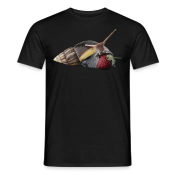 escargot géant achatina fulica - T-shirt homme - noir - Devant - AI Model Male 178 light (178cm)