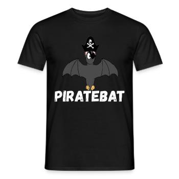 Pirate Bat Captains Piracy Gifts - Men's T-Shirt - black - Front - AI Model Male 178 light (178cm)