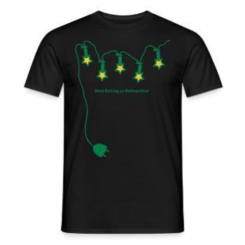 Mein Beitrag zu Weihnachten - V2 - Männer T-Shirt - Schwarz - Vorne - AI Model Male 178 light (178cm)