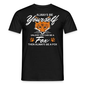 Cadeau intelligent Fox Animal Woodlander Clever - T-shirt homme - noir - Devant - AI Model Male 178 light (178cm)