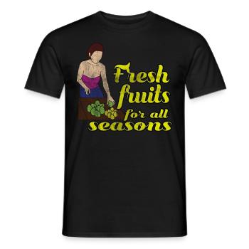 Frische Früchte - Männer T-Shirt - Schwarz - Vorne - AI Model Male 178 light (178cm)
