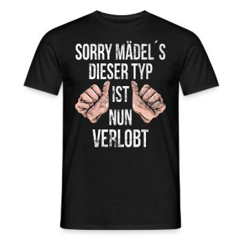 Verlobt Vergeben Verlobungsgeschenk Geschenk Geek - Männer T-Shirt - Schwarz - Vorne - AI Model Male 178 light (178cm)