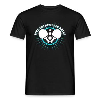 Ping-pong pun - Men's T-Shirt - black - Front - AI Model Male 178 light (178cm)