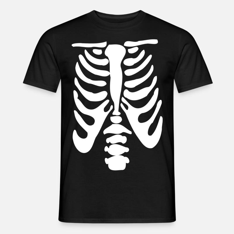 Halloween Skelett - Männer T-Shirt - Schwarz