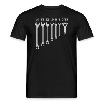 Bottle opener beer artisan gift funny - Men's T-Shirt - black - Front - AI Model Male 178 light (178cm)