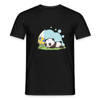 Panda volleyball - Men's T-Shirt - black - Front - AI Model Male 178 light (178cm)