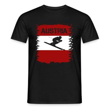 Cadeau Autriche Sports Ski Resort - T-shirt homme - noir - Devant - AI Model Male 178 light (178cm)
